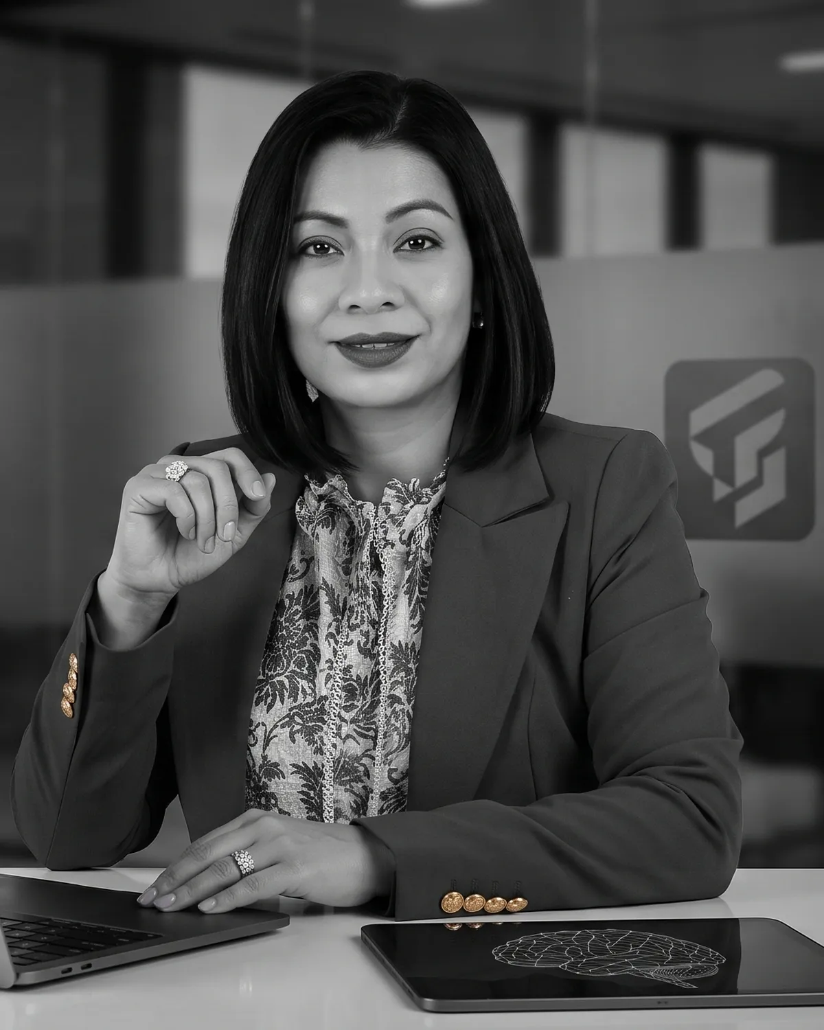 Viviana Lescano, directora de investigación, en la oficina de Fonles Studios